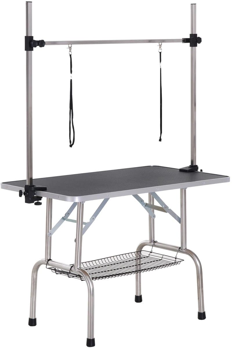 NordHaus Honden Trimtafel - Verzorgingstafel - Grooming Tafel - Antislip & Opvouwbaar - 107x60x170 cm Zwart