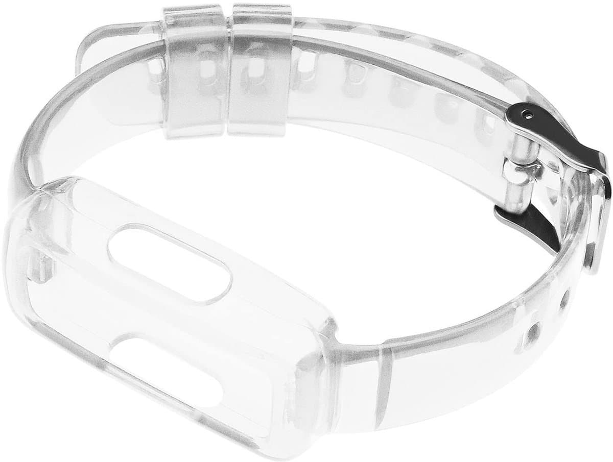 Dailygoody - Horlogeband - Vervangband voor Fitbit Luxe Inspire HR 2 Ace 2 3 - Transparant - TPU Polsband - Comfortabel en Duurzaam - Geschikt voor Po...
