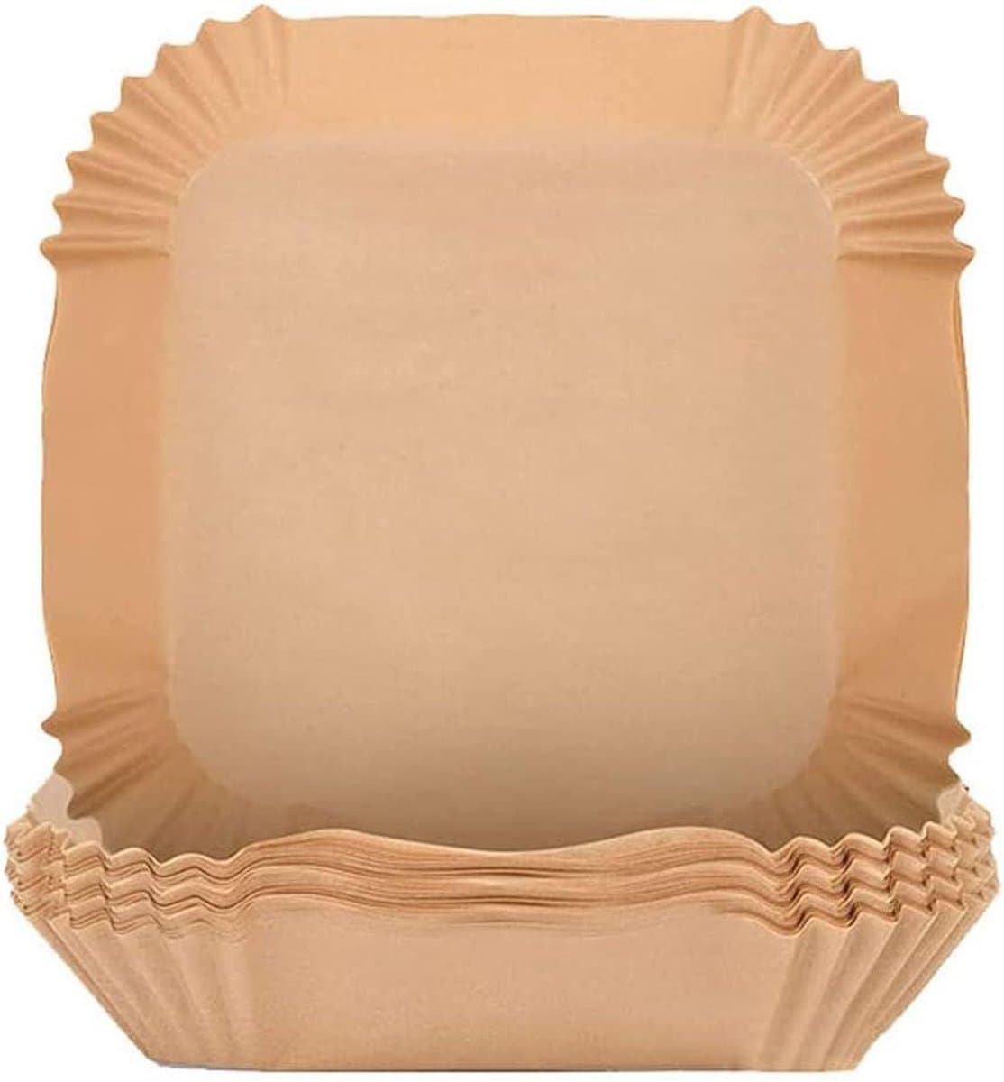 Airfryer Wegwerp Papier - Bakpapier Luchtfriteuse - Hygiënisch Bakken - Antiaanbak Komvorm - 20 cm - Wit