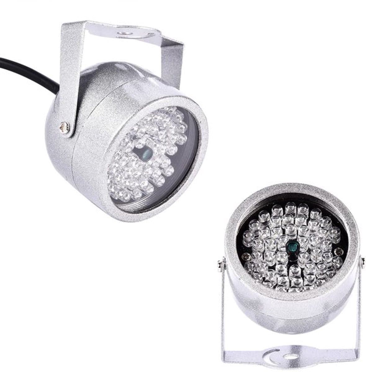 Infraroodverlichting, 48 LED's met een brede stralingshoek van 60 graden, waterdichte LED-infraroodlamp met automatische CDS-vermogensregeling voor auto's, CCTV-camera's en beveiligingscamera's.