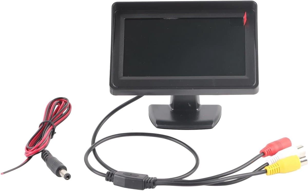 Automonitor Achteruitrijcamera - 4.3 Inch Display - Veilig Parkeren - Dubbele Video Ingang - 4.3 Inch - Zwart