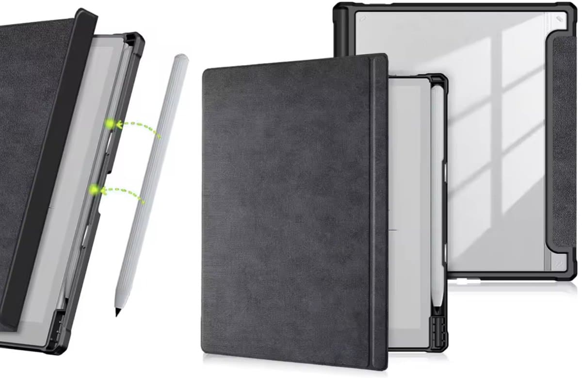 EtuiTab - Clear Pencil Hoes - Onyx Boox Go 10.3" - Met Rysikruimte - Transparant Achterkant
