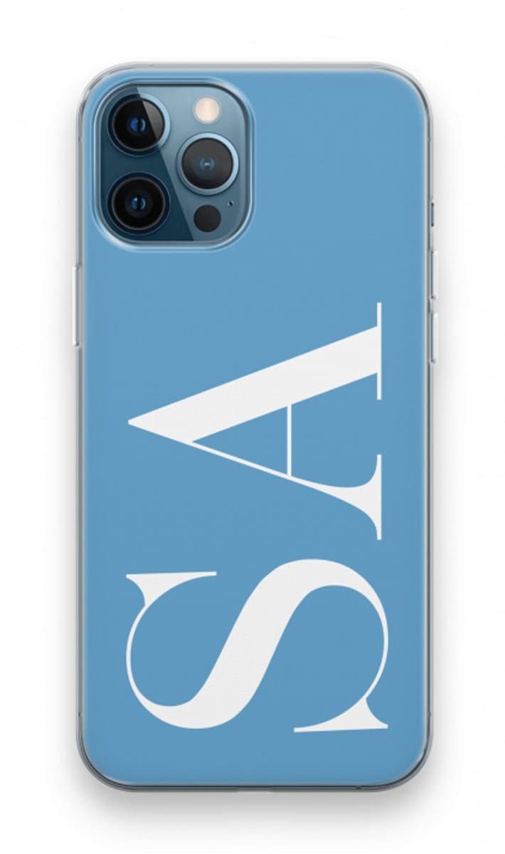 Gepersonaliseerd - Case Company® - Hoesje geschikt voor iPhone 12 Pro hoesje - Monogram N°2 - Soft Cover Telefoonhoesje - Bescherming aan alle Kanten en Schermrand