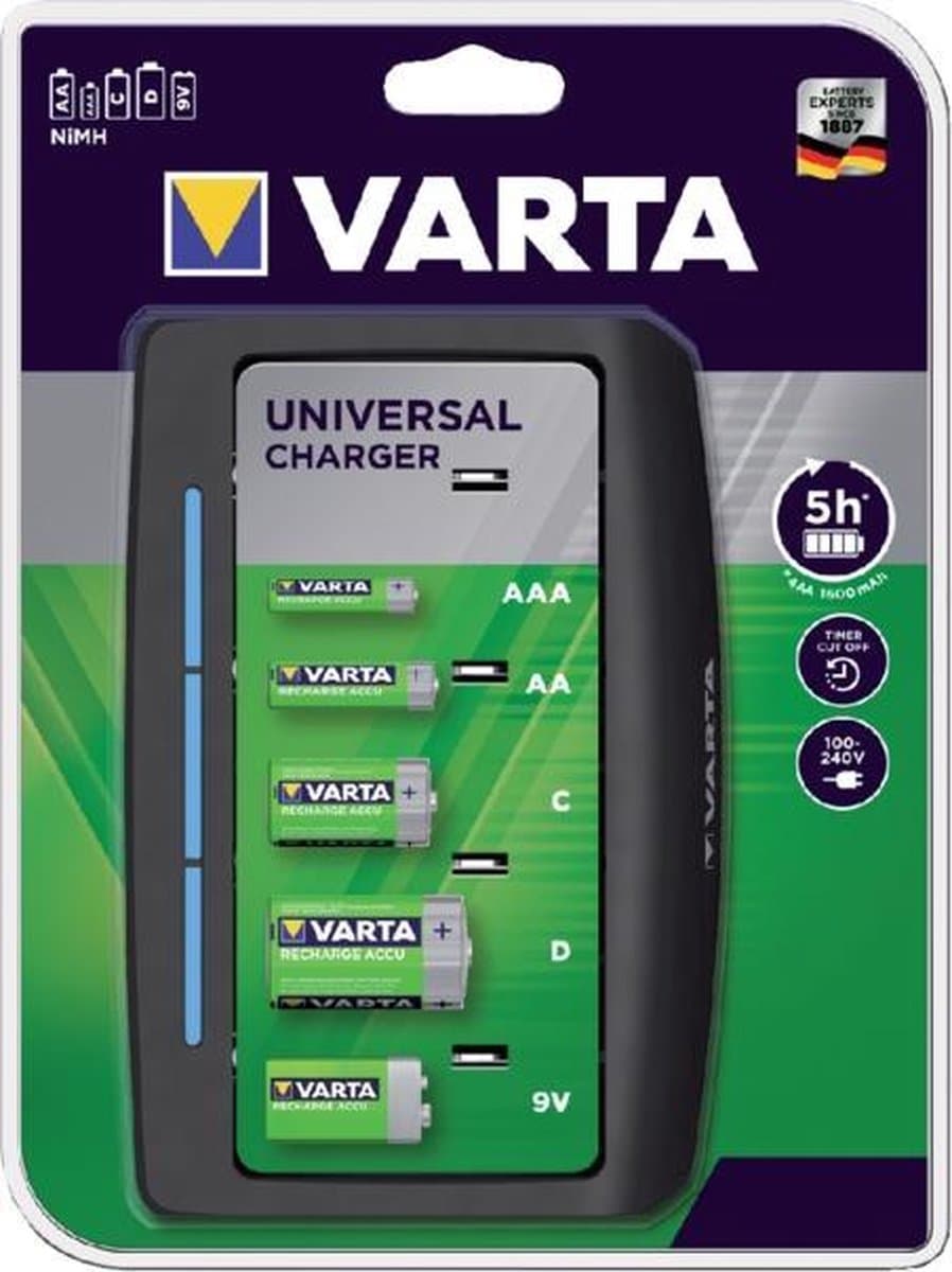 Batterij oplader varta universeel