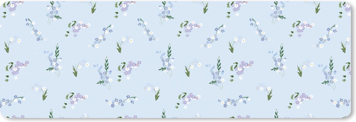 Muismat XXL 90x30 cm - Bureau onderlegger - Bureau mat Patroon - Bloemen - Versiering - Bureaumat - Gaming mousepad xl - Bureaulegger groot - Computer deskmat