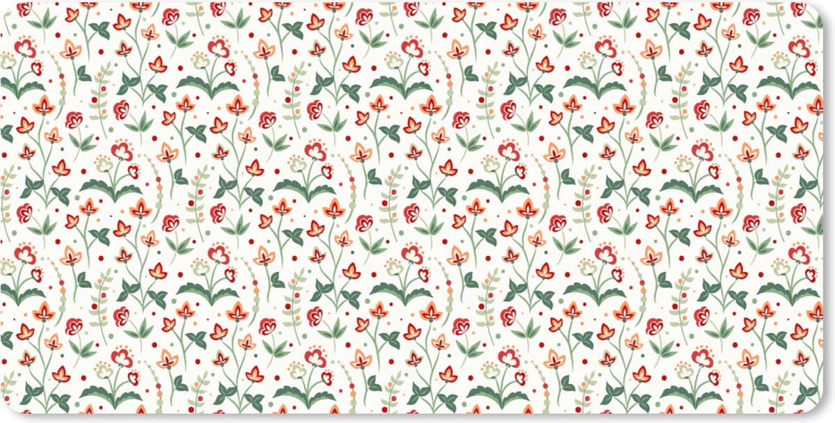 Muismat XXL 90x45 cm - Bureau onderlegger - Bureau mat Zomer - Bloemen - Patronen - Bureaumat - Gaming mousepad xl - Bureaulegger groot - Computer deskmat
