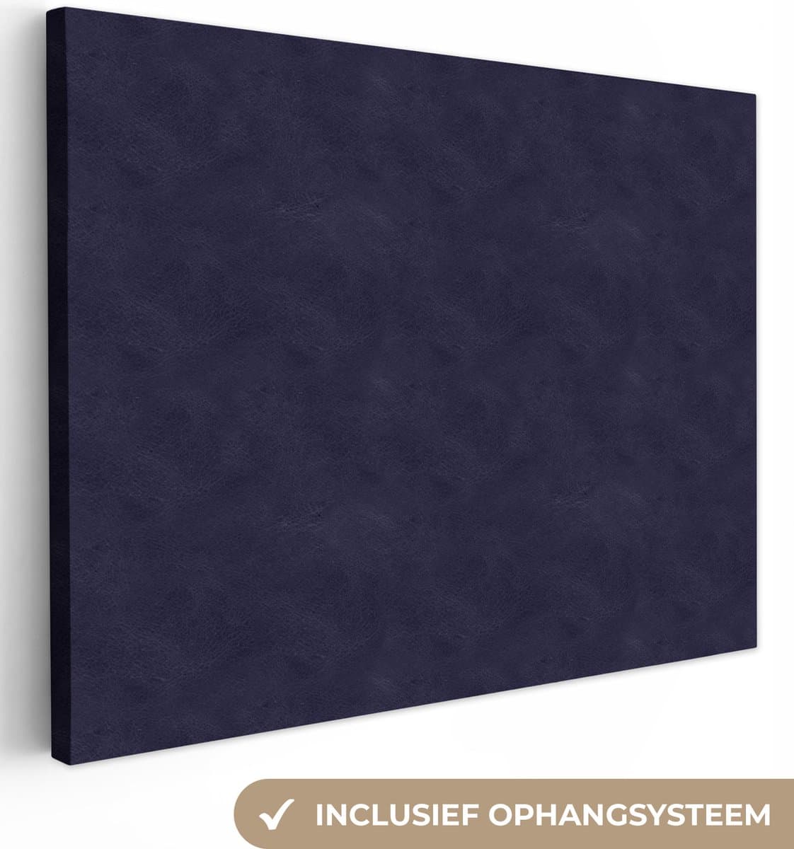 Canvas Schilderij Leer - Structuur - Dierenhuid - 120x90 cm - Wanddecoratie