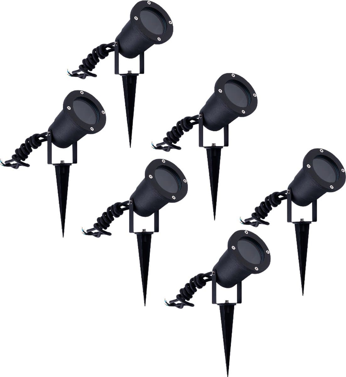 Ledvion - 6X LED Prikspots - IP65 - GU10 - 1M
