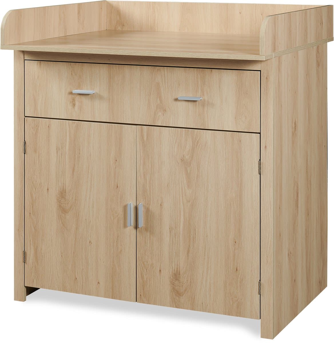 Luiercommode Starler met verschoonblad 104x96x77 cm eikenkleurig [en.casa]