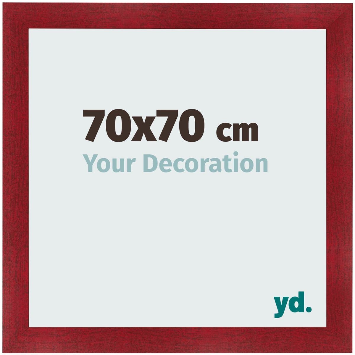 Your Decoration - Fotolijst 70x70 cm - MDF - Wijnrood Geveegd - Pisa