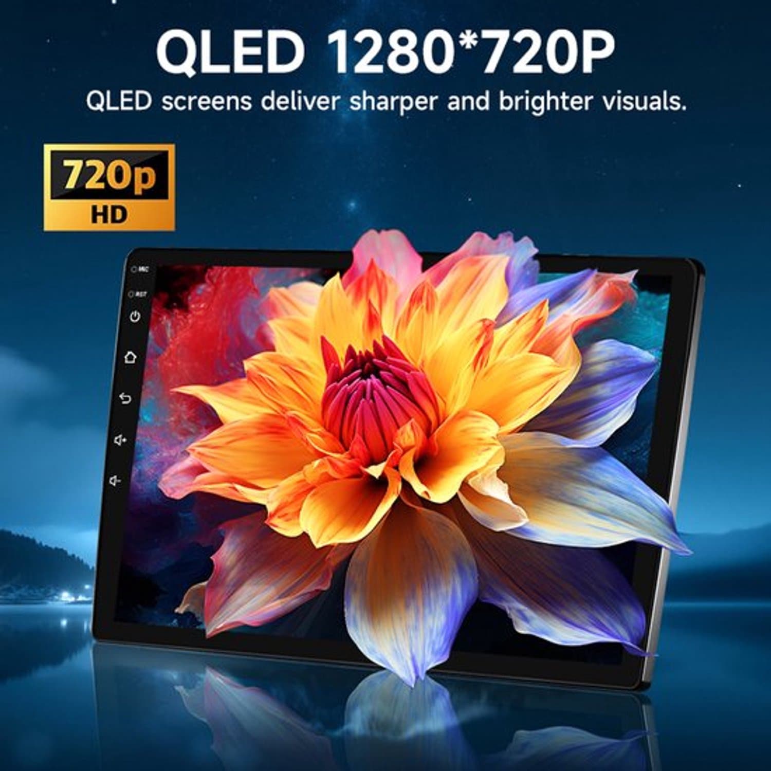Autoradio Android 14 Dubbel Din - 9 Inch Touchscreen - 4x50W Vermogen - 128GB ROM - Wifi En Carplay - Multimedia Speler