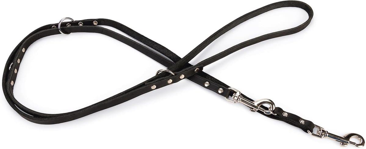 3-voudig verstelbare hondenriem 240 cm - Hoogwaardige leren riem voor comfort en duurzaamheid