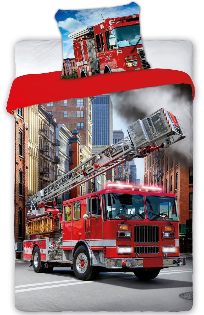 Brandweer Fire - Dekbedovertrek - Eenpersoons - 140 x 200 cm - Multi