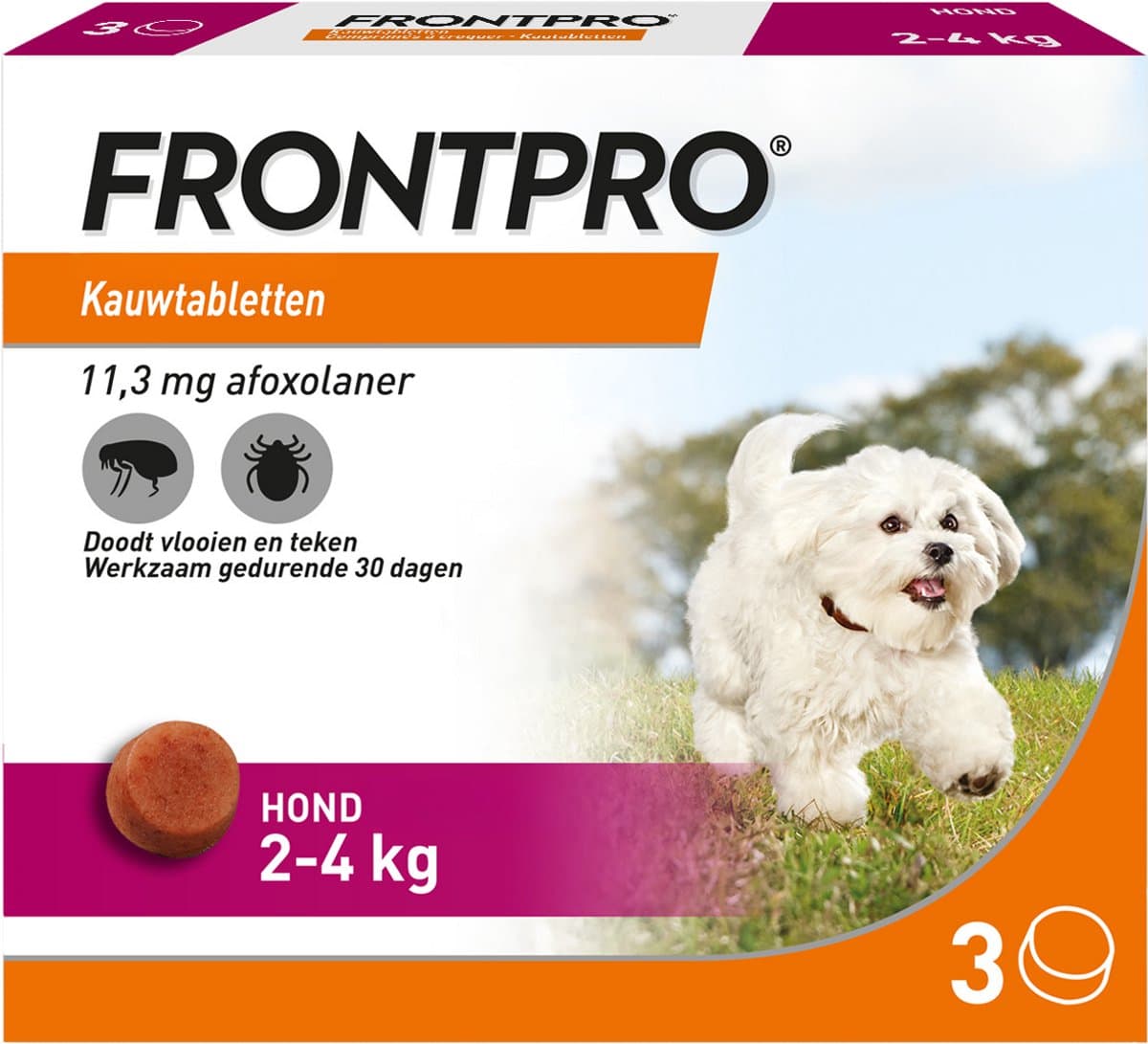Frontpro Hond - Anti vlooien en tekenmiddel - >2-4 Kg Small