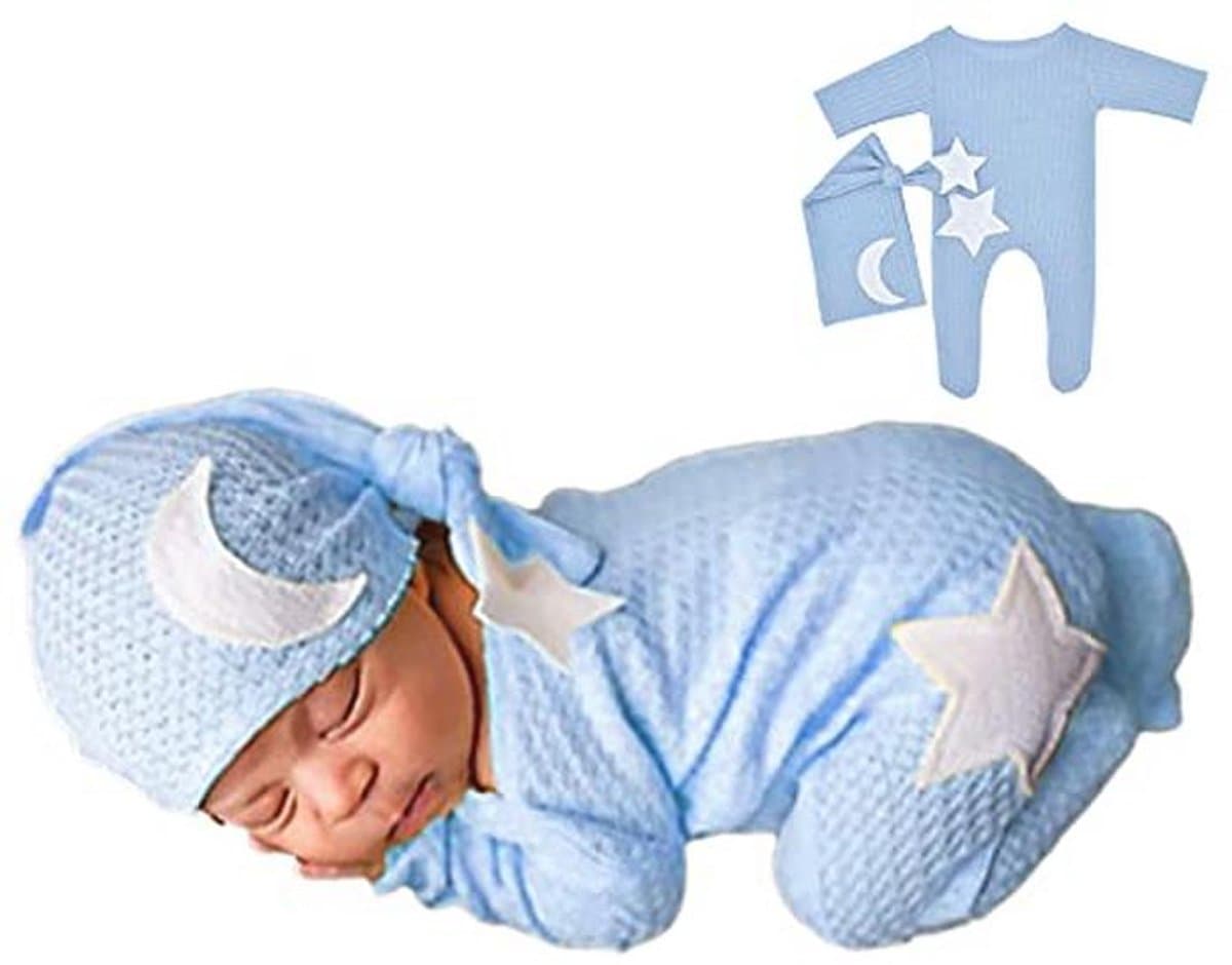 Gehaakte babyfoto outfit set voor newborns - 2 stuks