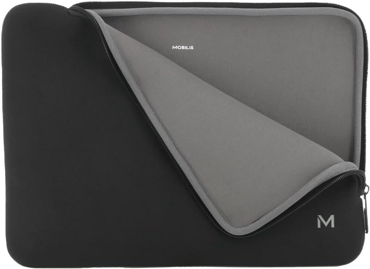 Zachte Neopreen Laptop Sleeve voor 12,5-14 inch - Bescherming tegen Krassen en Stoten in Zwart/Grijs