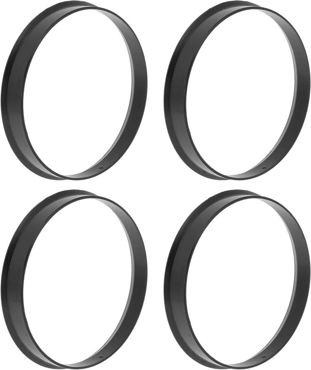Cosensi - Hub Centric Ringen voor Auto Wielen - Zwart Polycarbonaat - Middenas Schokabsorberend - Set van 4 Stuks