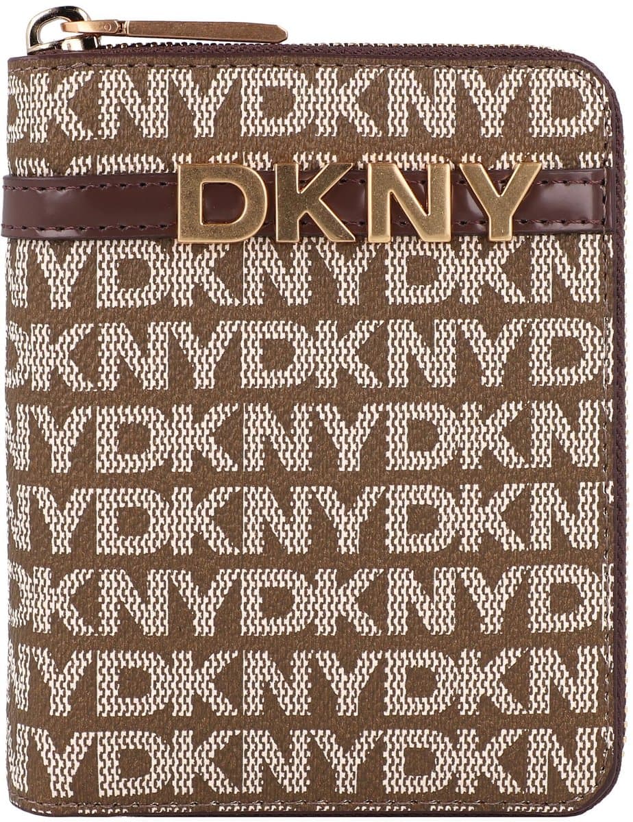 DKNY portemonnee Avril Zip Around Wallet Chino / Chocolate kaki