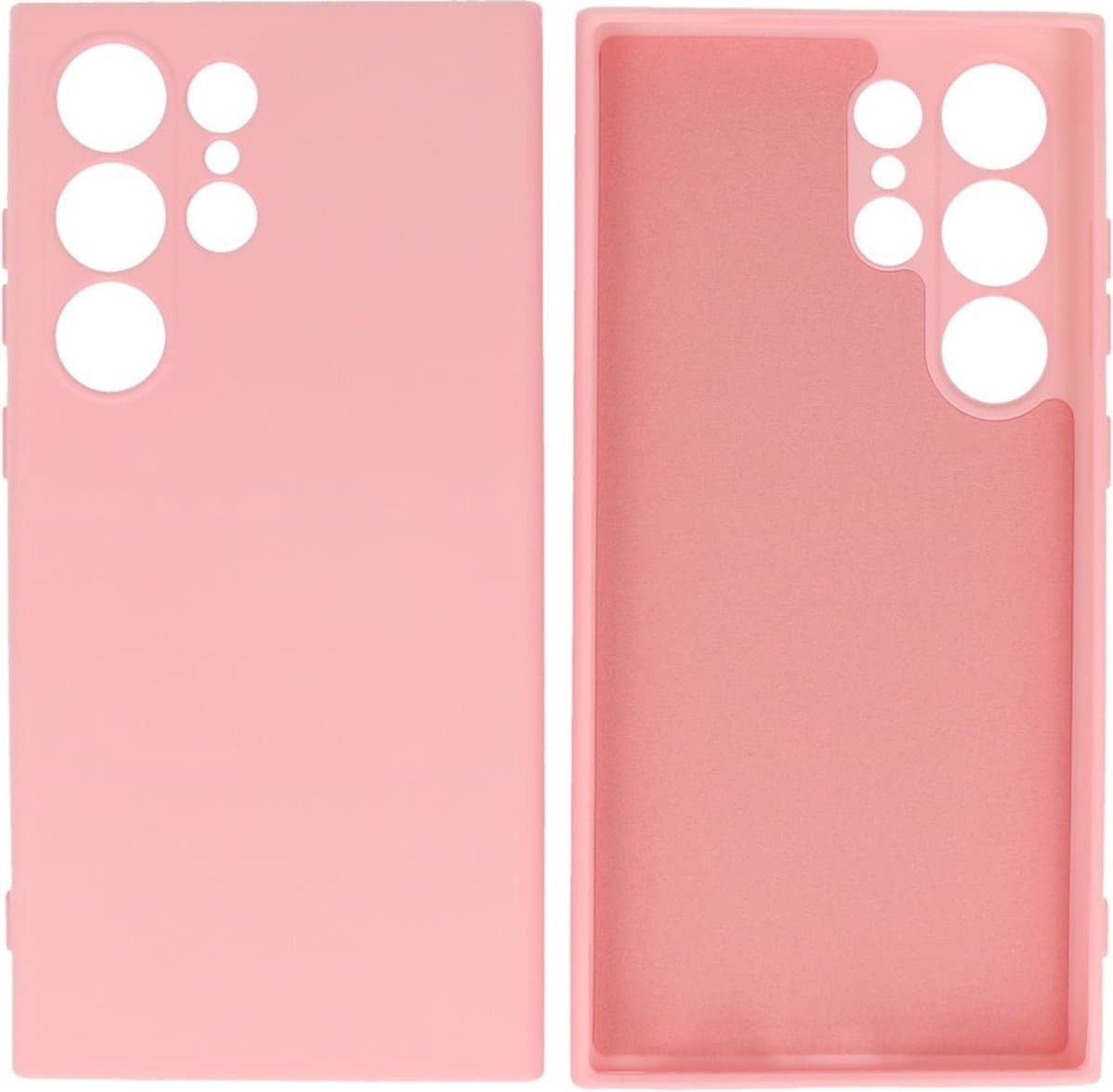 Fashion Backcover Telefoonhoesje - Color Hoesje - Geschikt voor de Samsung Galaxy S24 Ultra - Roze