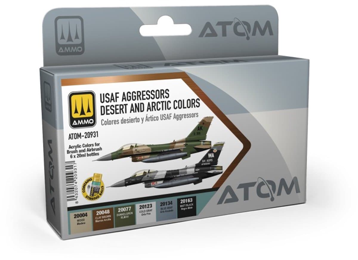 AMMO by Mig Jimenez Hobbyverf Acrylverf - MIG 20924 ATOM - Amerikaanse Marine Helikopters Kleurenset - Acryl Set 6x20ml Verf set - 6x 20 ml