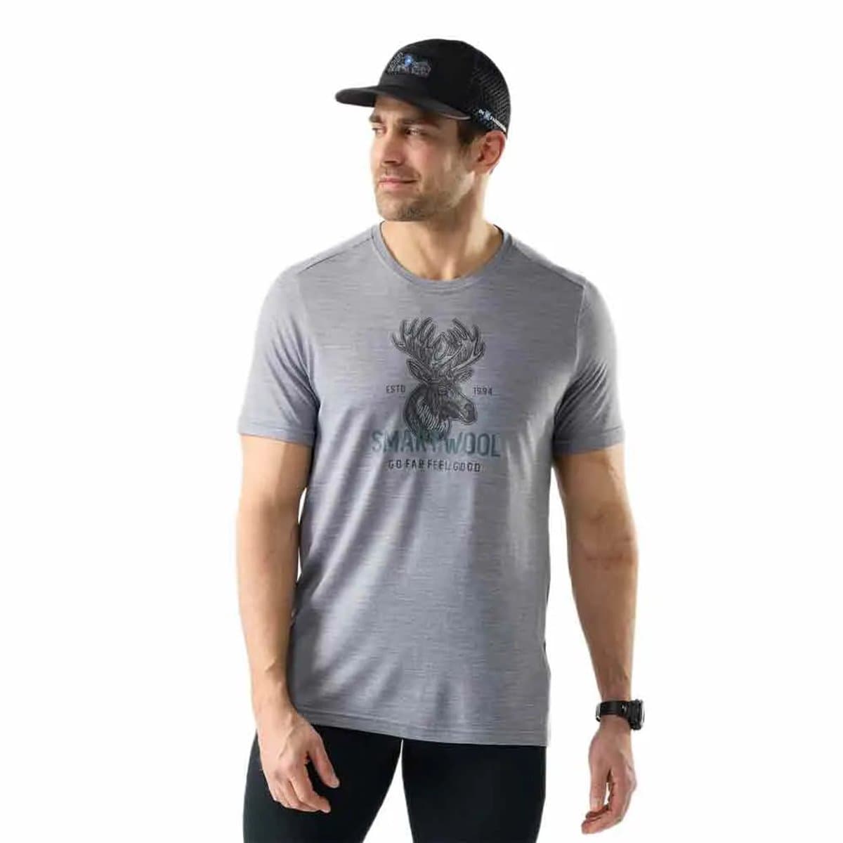 Smartwool Moose Mode Active T-shirt Met Korte Mouwen Grijs M Man