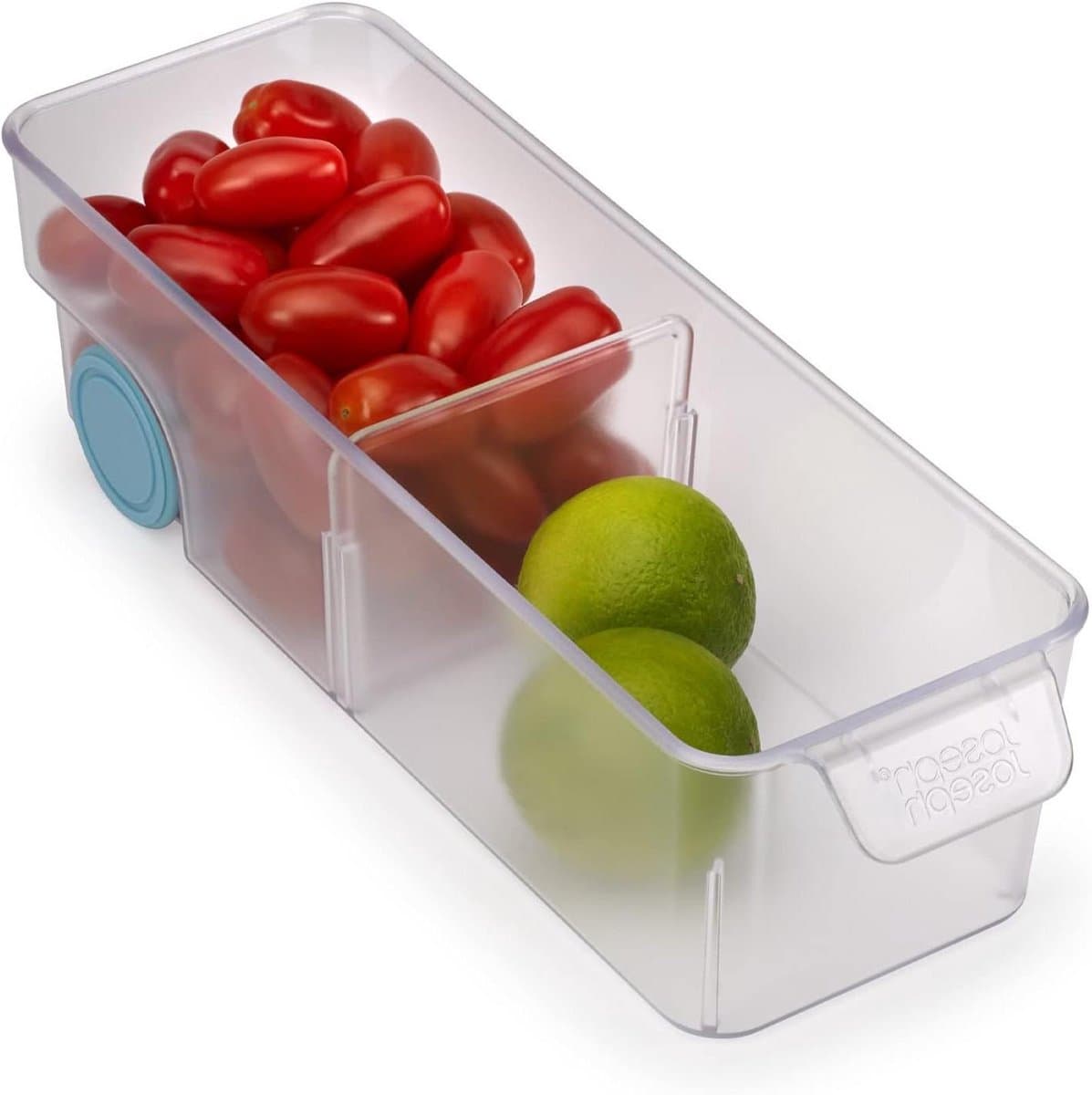 Koelkast Lade Organizer - Opbergbak Wielen - Koelkast Ordenen - Met Handvat - Klein - Transparant