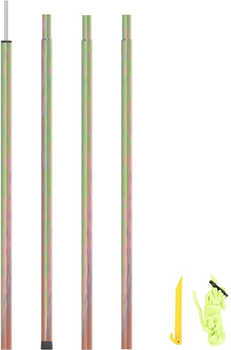 vidaXL - Zonneschermpalen - 200 - cm - gegalvaniseerd - staal