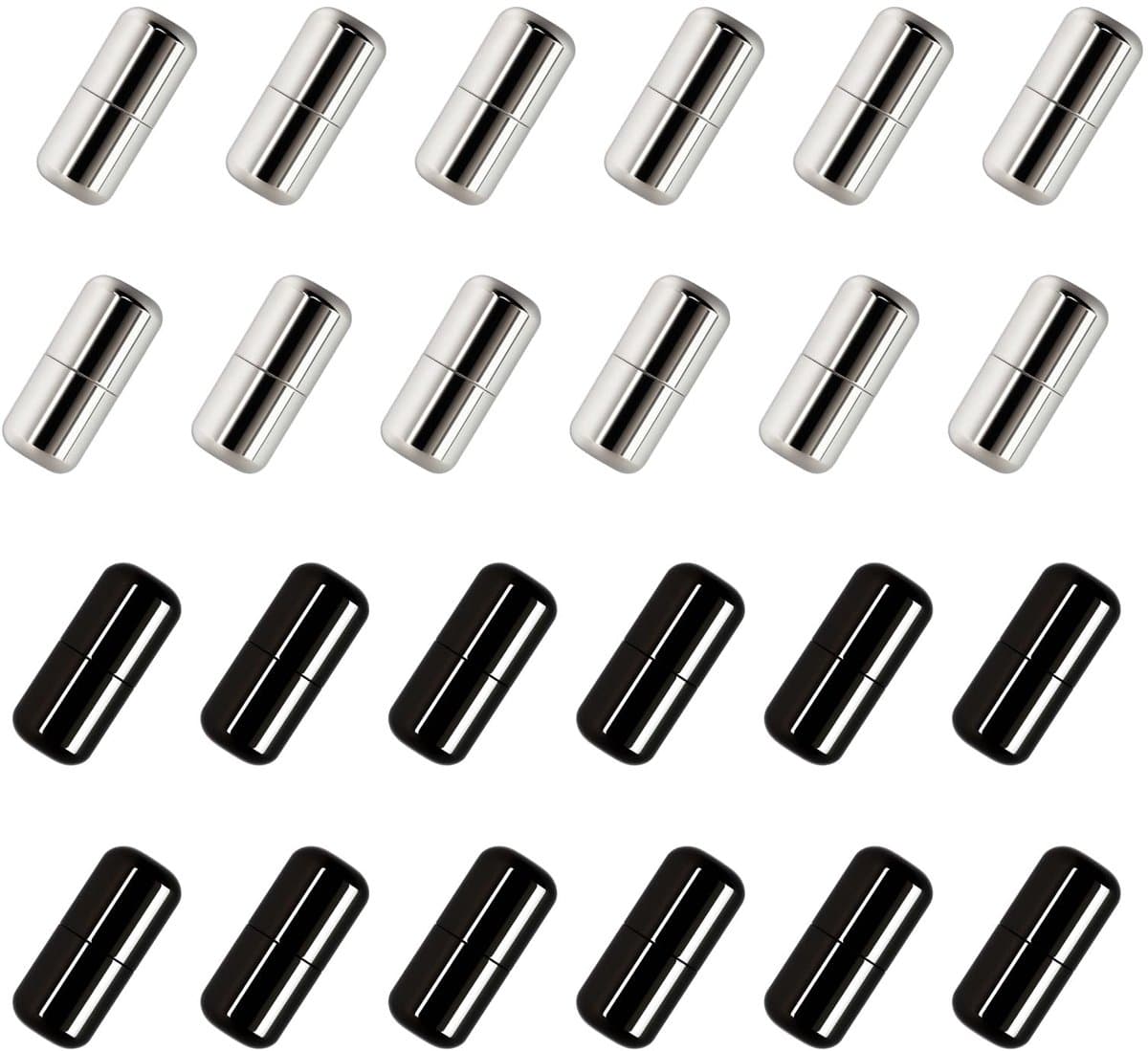 Dailygoods- Metalen Veters - 24 Stuks - Universele Gesp - Kleurrijke/Elastische Veters - Duurzaam Metaal - Praktische/Secure Accessoires - Schoenaccessoires