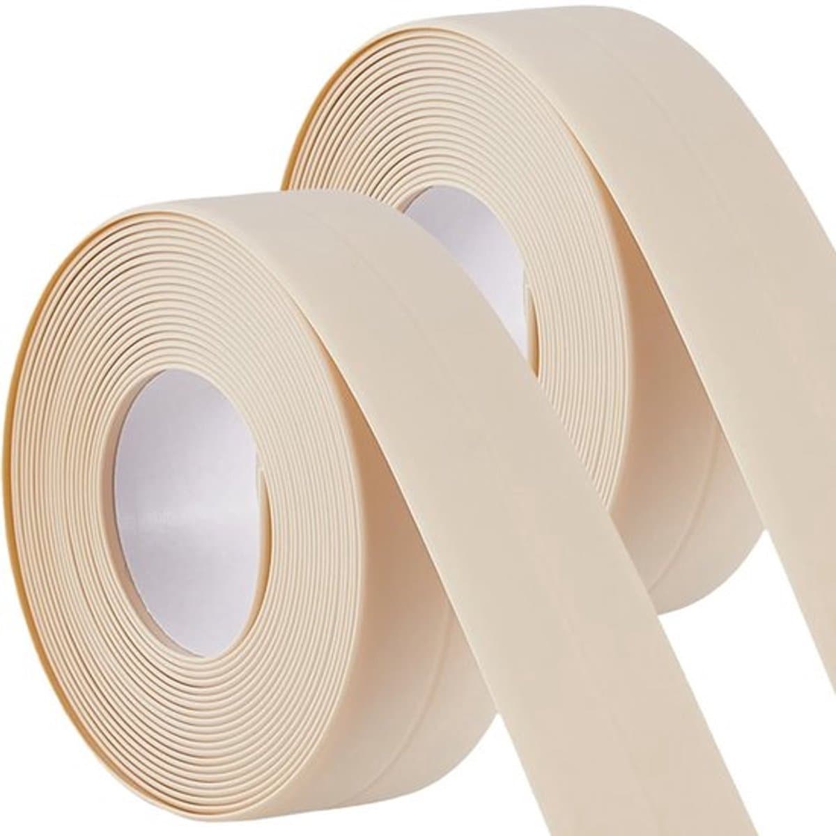 Onf3 - Bad Sealing Strip - Waterproof PVC Tape - 2 Rollen 25cm - Beige - Stain