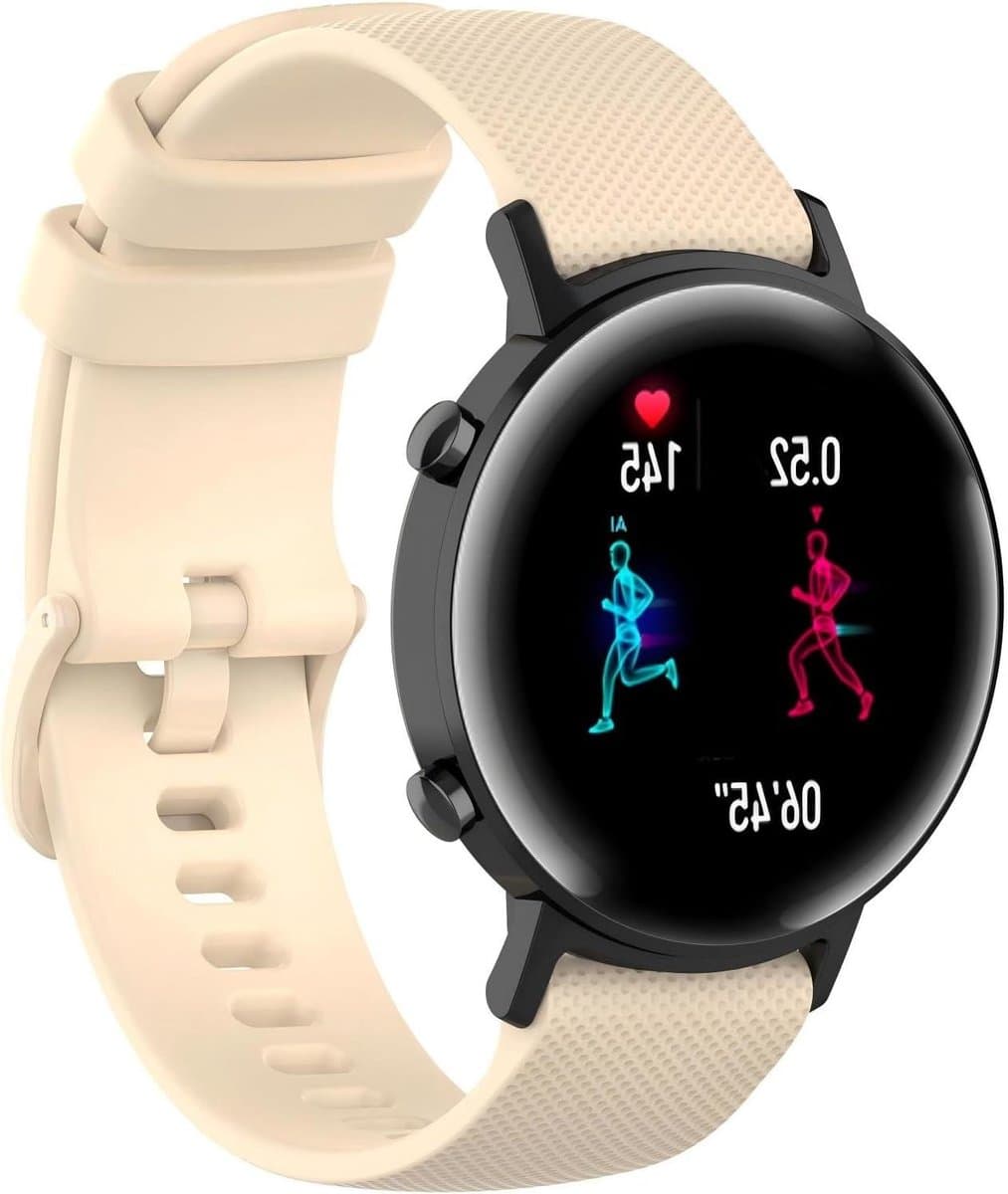 Reservearmband Smartwatch - Horlogeband Zacht - Dagelijks Gebruik - Zachte Materiaal - 22 mm - Zwart