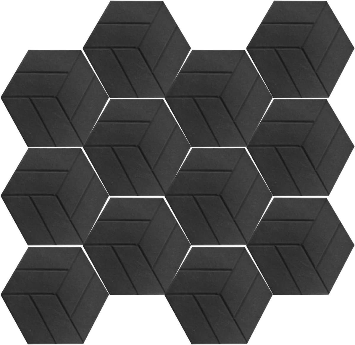 Akoestische Panelen - Geluidsisolatie Platen - Geluidsverbetering Kamer - Zelfklevend Ontwerp - 30.5 x 25.5 cm - Multicolor