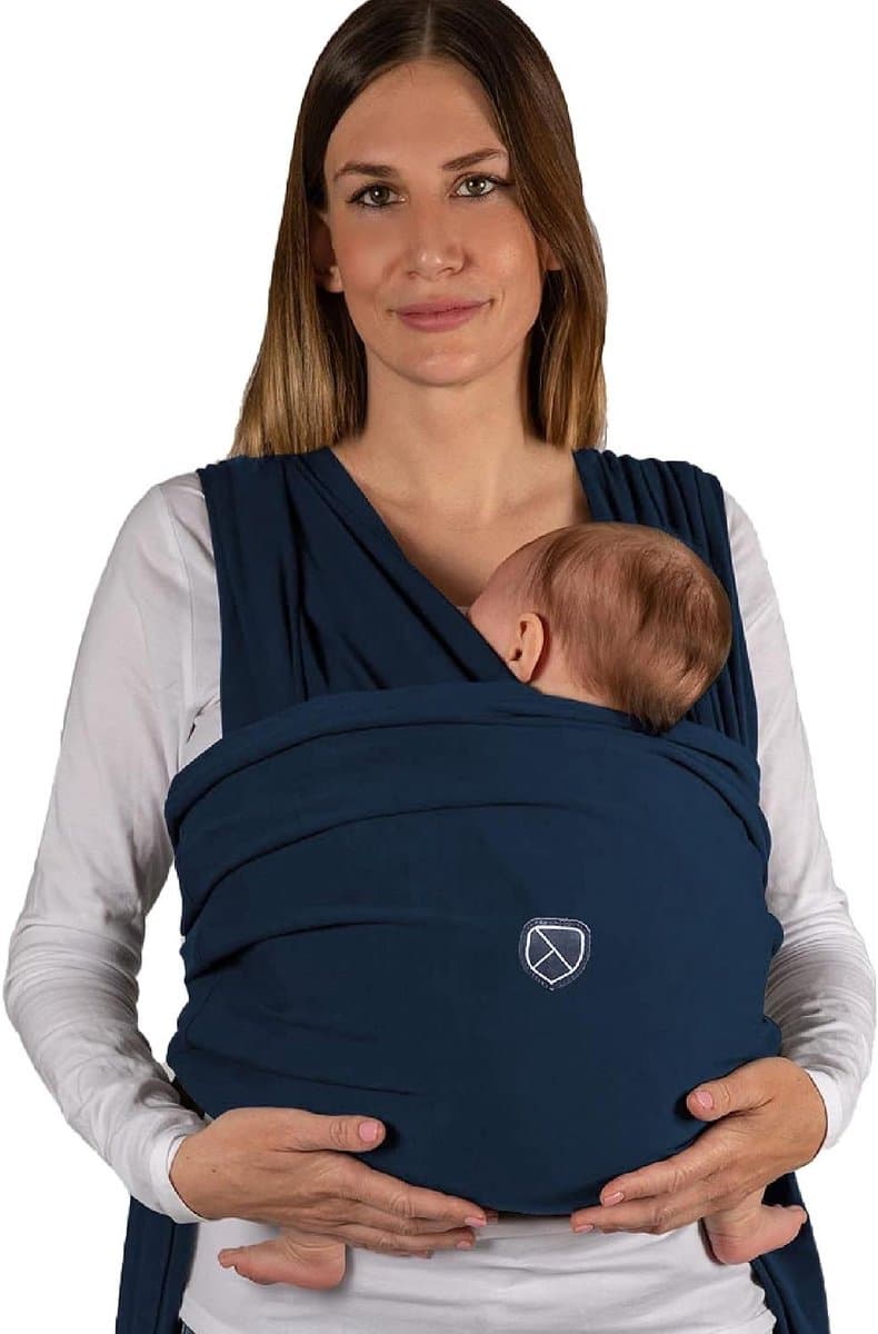Babydraagdoek - Draagband baby - Baby dragen - Verstelbaar en uniseks - Tot 15 kg - Blauw