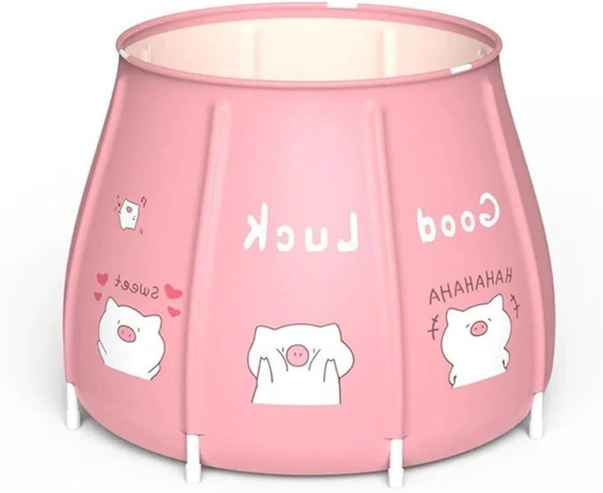 Opvouwbare Badkuip - Draagbare Kuip - Ruimte Besparen - Snelle Installatie - 70 cm - Roze