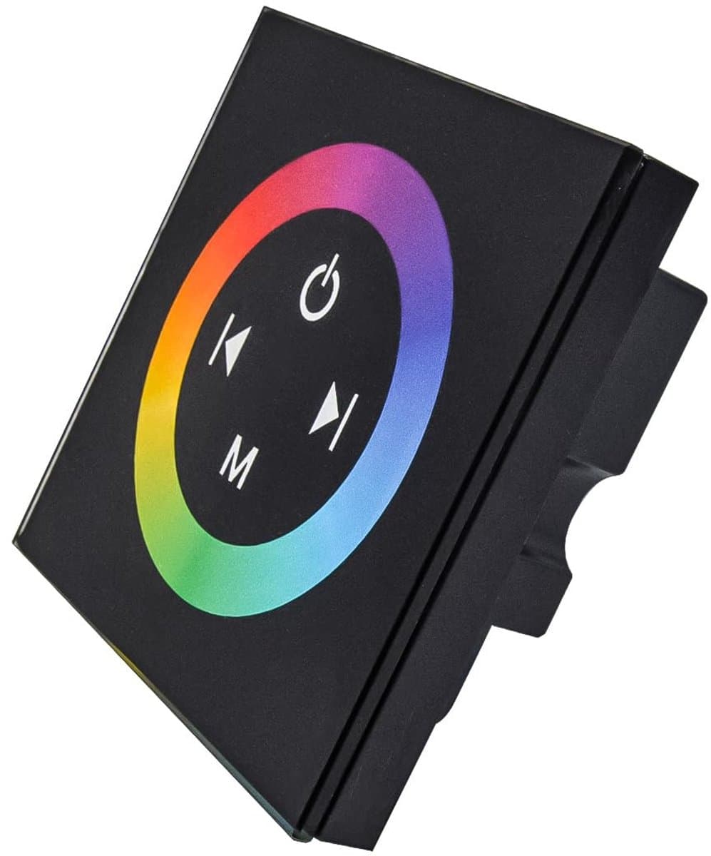 Dailygoods - Wandgemonteerd Touch Panel - RGB Dimmer - Eenvoudige bediening - Full Color Controller - LED Strip Verlichting - Geschikt voor woning - C...