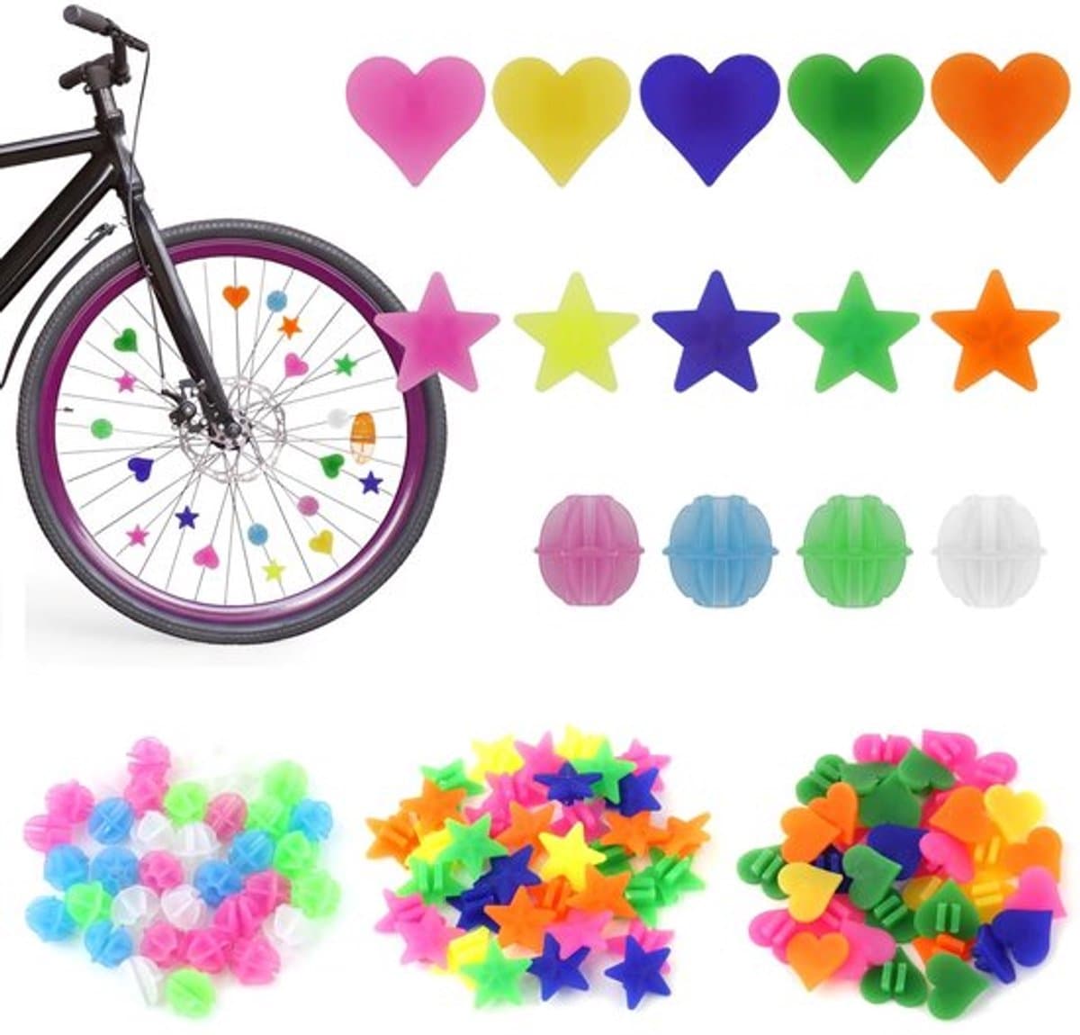 Aladdien - Kleurrijke Fietsspaken Kralen - Decoratieve Fietsaccessoires voor