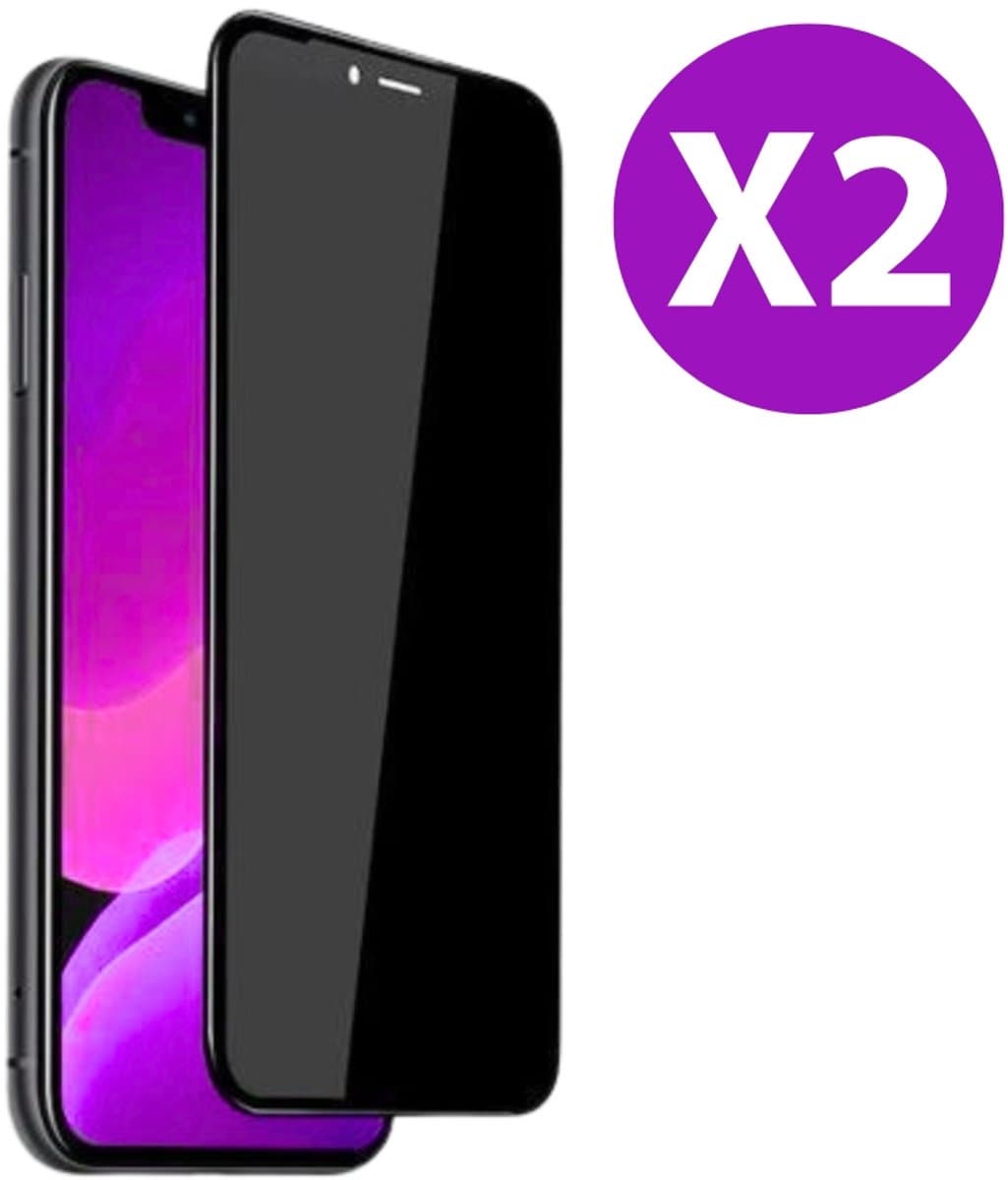 Mastersøn iPhone 16 Pro Max - Privacy Screenprotector - 9H Gehard Glas - Anti Inkijk - Volledige dekking - 2 Stuks