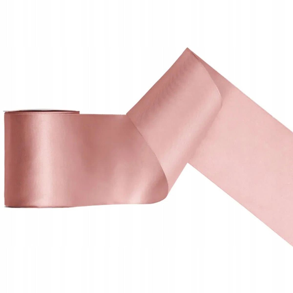Satijn lint 100mm breed dusty roze , rol 25 meter - hobbylint - sierlint - cadeaulint - satin ribbon