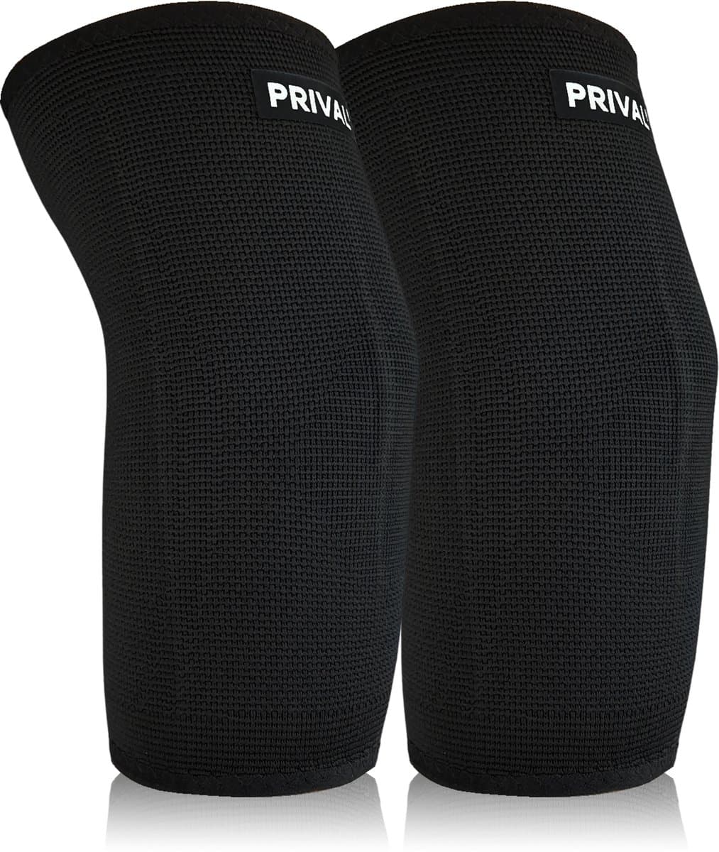 PRIVAL Elbow Sleeves – Medium - Elleboogbeschermers & Compressie Steun – Voor Fitness, Krachttraining, Crossfit & Gewichtheffen – Set van 2 – Zwart