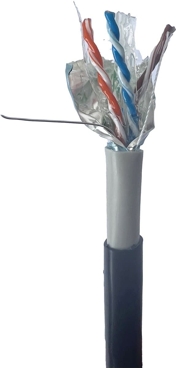 CAT6 FTP LAN Gel filled outdoor cable, solid, 305 m, black