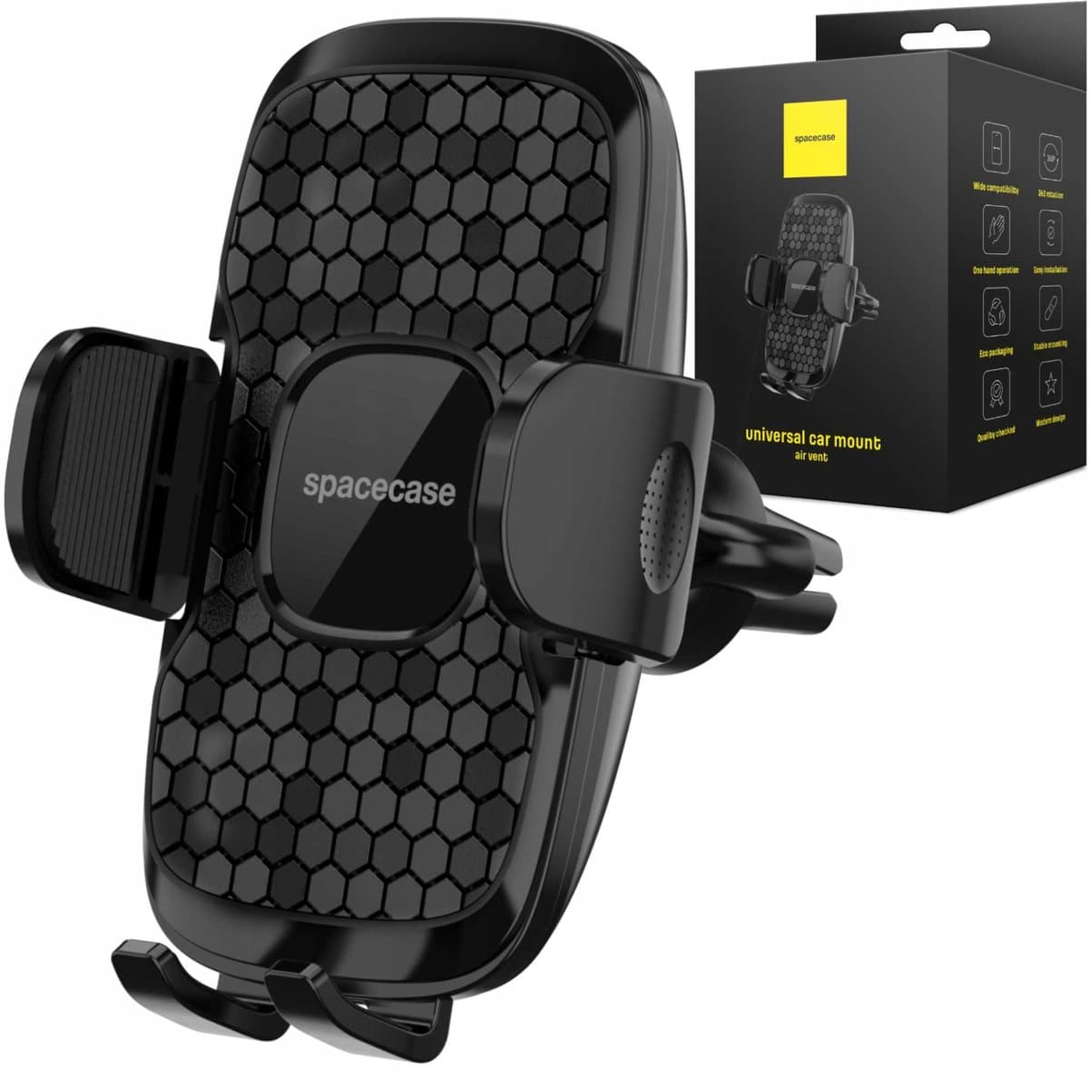 Spacecase Ghost Air Vent Sc12 Autohouder Zwart Voor Telefoon