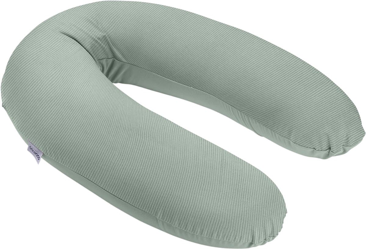 Doomoo Buddy - Voedingskussen - Zwangerschapskussen - Zijslaapkussen met superfijne en extra stille microkorrels - katoen - 180cm - Corduroy Green