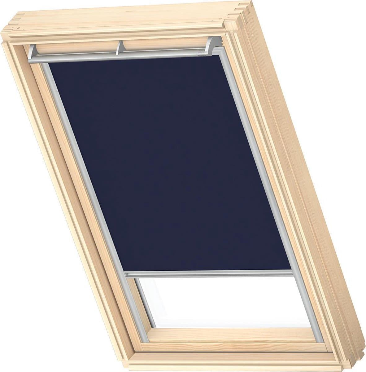 VELUX Origineel Verduisterend Rolgordijn (DKL), Zilveren Kozijn, U08, 808, 8, Donkerblauw