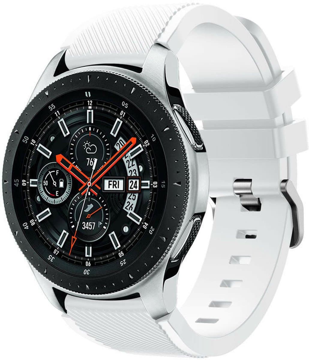 Geschikt voor Samsung Galaxy Watch silicone band - wit - 41mm / 42mm