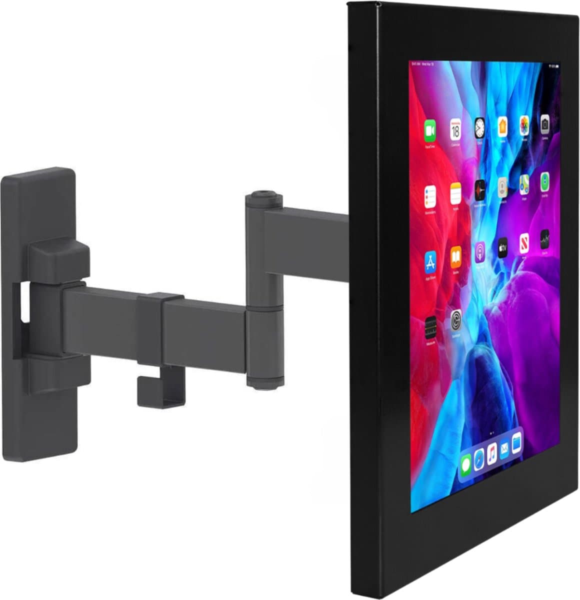 Flexibele tablet wandhouder 265 mm Securo XL voor 13-16 inch tablets - zwart