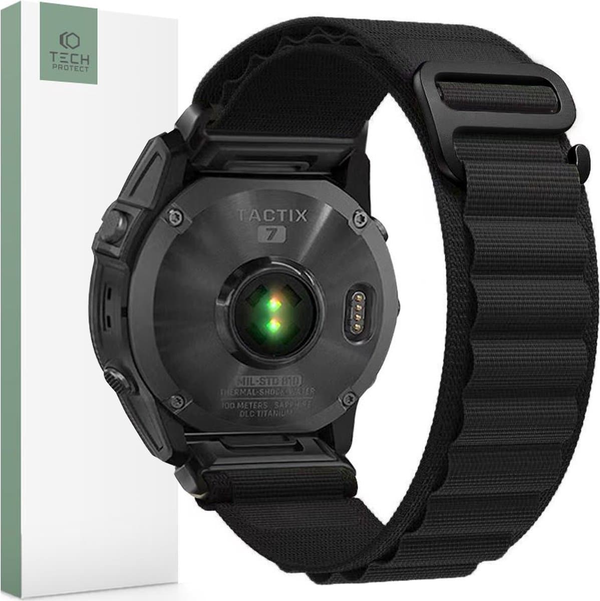 TECH-PROTECT - NYLON - PRO GARMIN FENIX - 3 / 5X / 3HR / 5X - PLUS / 6X / 6X - PRO / 7X - ZWART