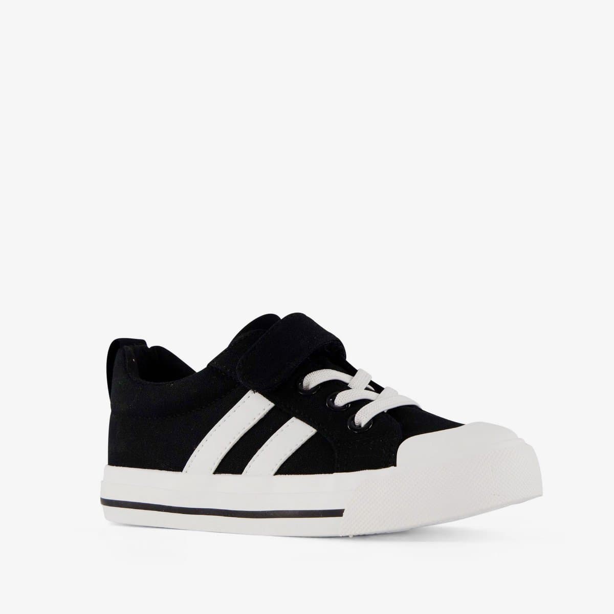 Canvas kinder sneakers zwart wit - Maat 26