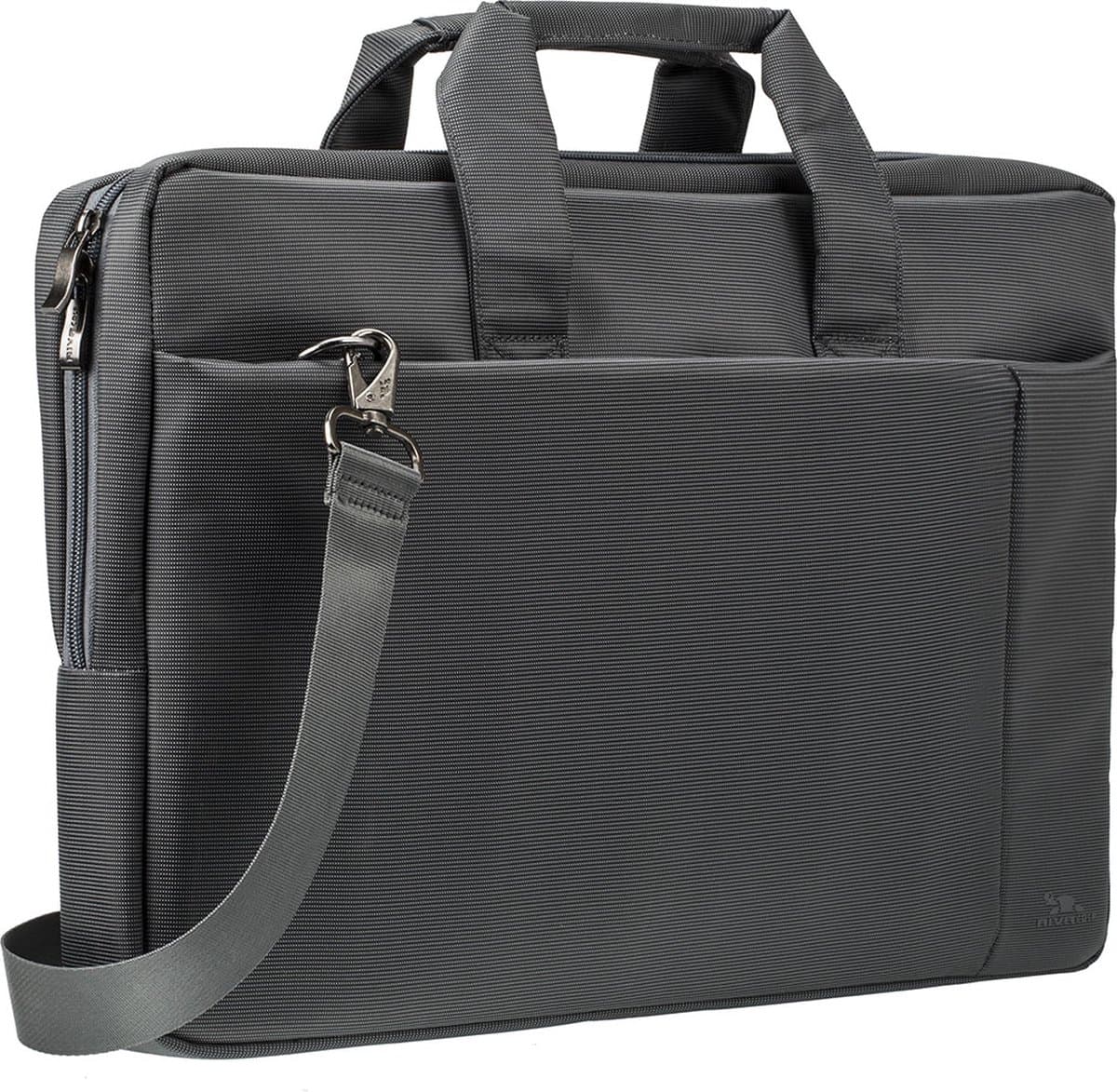 Rivacase 8251 Central - Laptoptas 17.3 inch - Voorvak Tablet - Waterbestendig - Duurzaam - Grijs