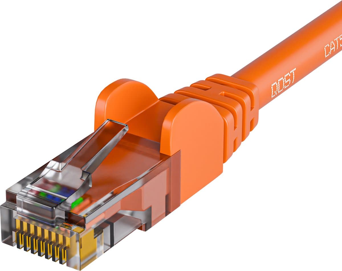 Qost - CAT5e internetkabel - CCA / UTP - 1 Gbps / 100 MHz - RJ45 Connectoren - Patchkabel / Netwerkkabel - 0.50 meter - Oranje