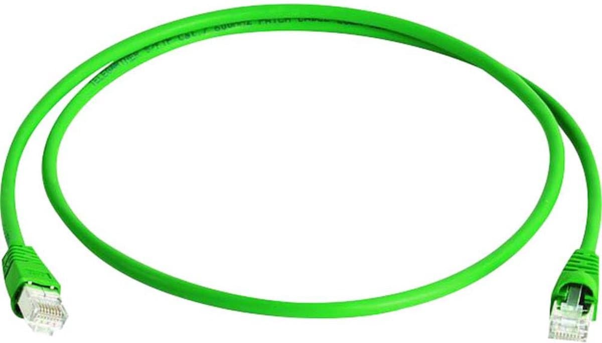 Telegärtner 100009120 RJ45 Netwerkkabel, patchkabel CAT 6A S/FTP 25.00 m Groen Vlambestendig, Halogeenvrij, UL gecertif