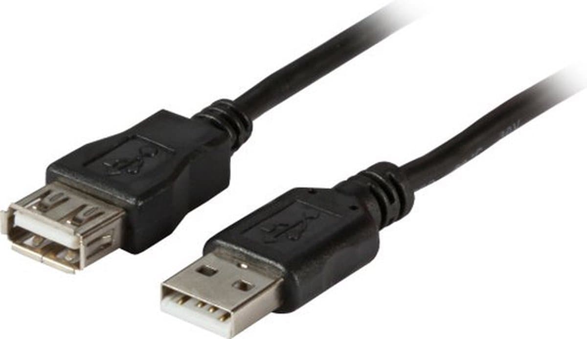 USB kabel 5 meter USB 2.0 USB A Zwart